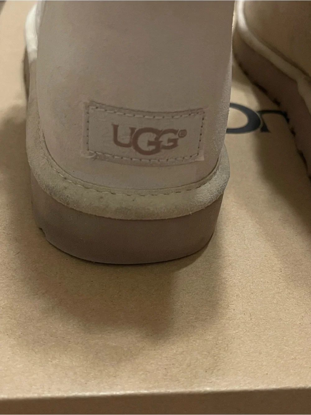 UGG Women's Cream Shearling Ankle Boots with Dusty Pink Pom